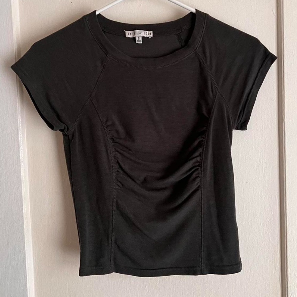 fitz and edi ruched baby tee
